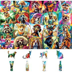 Fun Dog Portraits Puzzle - 500 Piece Jigsaw Puzzle for Adults -Colorful Art Collection Challenging Puzzle Perfect for Game Nights - Finished Size is 21 x 15 Inches