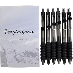 Fengtaiyuan Black Ink, 1.0mm, Retractable Gel Ink Rollerball Pens, Bold Point, Comfortable Grip, Easy Hold, Writting Smooth, 18 Pack (BlackZS10P18)