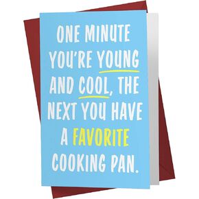 Karto Funny Birthday Card for Men Women - Large 5.5x8.5 inch Happy Birthday Cards for Brother Sister Daughter Son - 20th 30th 40th 50th 60th - Favorite Pan