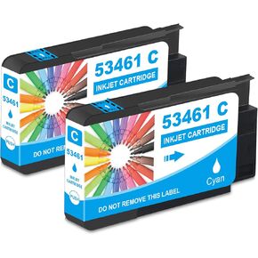Compatible LX1000 LX2000 Ink Cartridge Replacement for Primera 53461 Cyan Ink Used with Primera LX1000 LX2000 Color Label Printers (2 Pack)