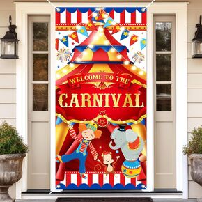 Avezano Carnival Circus Banner Welcome to The Carnival Door Banner Circus Backdrop Decorations Carnival Theme Party Decorations