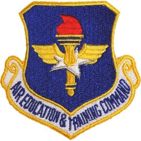 United States Air Force USAF Education Training Command Embroidered Patch, with Iron-On Adhesive