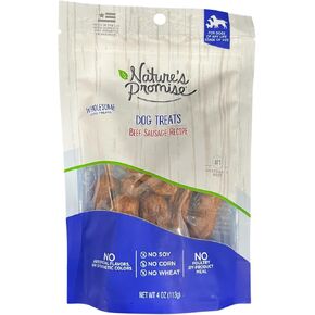 Nature's Promise Dog Treats Beef Sausage Recipe Grain Free 4 Oz