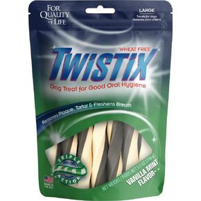Twistix 5.5-Ounce Original Dental Chew Treats For Dogs, Large, Vanilla Mint Flavor