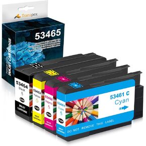 53465 Compatible Ink Cartridge Replacement for Primera 53461 53462 53463 53464 Used for Primera LX1000 LX2000 Color Label Printers (4 Pack)