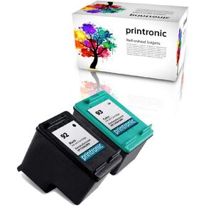 Remanufactured Ink Cartridge Replacement for HP 92 HP 93 for PhotoSmart C3135 C3140 C3150 C3180 7850 Officejet 6310 PSC 1507 1510 Deskjet 5420 5440 5443 (1 Black, 1 Color)