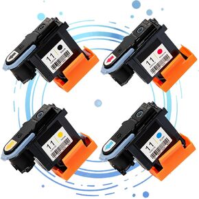 11 Printhead for C4810A C4811A C4812A C4813A Print Head Compatible for HP 1000 1100 1200 2200 2280 2300 2600 2800,Replacement Parts for Printer （4pcs）