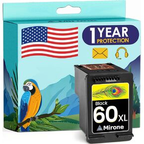 Mirone Remanufactured Ink Cartridge Replacement for HP 60XL 60 XL Envy 100 110 120 Photosmart c4680 c4780 c4795 d110 Deskjet f4440 d2680 f2430 f4280 f4480 f4580 Printer (1 Black)