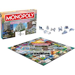 Monopoly Board Game - Fort Lauderdale FL Edition : 2-6 Players Family Board Games for Kids and Adults, Board Games for Kids 8 and up, for Kids and Adults, Ideal for Game Night