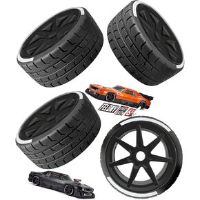 ترقيات إطارات Truck RC لـ 1/7 ARRM A جناية 6S BLX ، مجموعة إطارات عجلة RC ، 2pcs 42/100 2.9 إطارات ، 2pcs 53/107 2.9 إطارات ، أسود