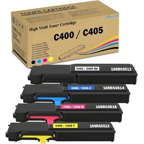 Versalink C400 C405 Toner Cartridge Compatible with Xerox 106R03512 106R03514 106R03515 106R03513 for Versalink C400 C400V C400N C400DN C405 C405N Printers 4-Pack Black Cyan Magenta Yellow