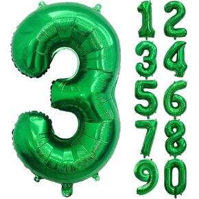 40 Inch Dark Green Number Balloons, Helium Mylar Foil Number Balloons for Birthday, Number 9 Balloon for Party Celebration Decorations Graduations Anniversary Baby Shower Photo Shoot