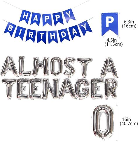 12th Birthday Decorations for Boys Blue, Almost a Teenager 12th Birthday Balloons Silver 12th Birthday Banner Number 12 Star Foil Balloons Confetti Balloons for 12 Years Old Birthday Boys(12th) in Kuwait