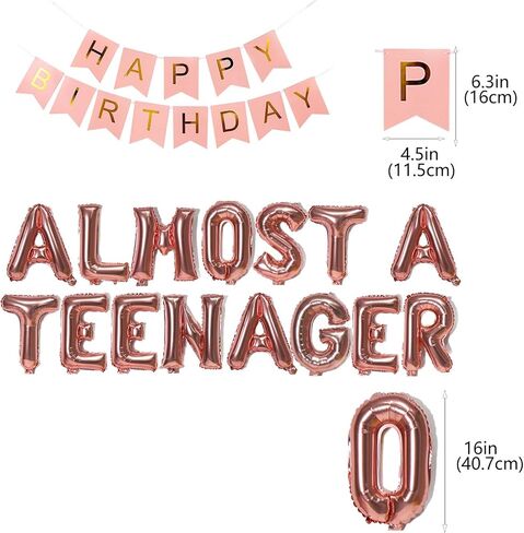 12th Birthday Decorations for Boys Blue, Almost a Teenager 12th Birthday Balloons Silver 12th Birthday Banner Number 12 Star Foil Balloons Confetti Balloons for 12 Years Old Birthday Boys(12th) in Kuwait