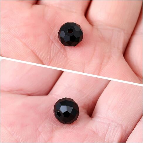 FZH4-10mm Faceted Briolette Glass Bead Kit لـ Jewelry Making 410pcs Rondelle Shape Crystal Spacer Beads DIY سوار قلادة مع 6 قلادة بلورية (خضراء صافية) in Kuwait