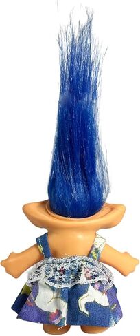 Lucky Vintage Troll Dolls, Lucky Doll Chromatic Adorable for Collections, School Project, Arts and Crafts, Party Favors- 7.5" Tall(Include The Length of Hair) (Dark Blue) in Saudi Arabia