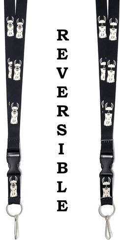 Vinylcation Hip Llama Lanyard Keychain and ID Holder with Detachable Buckle for Keys or Badge | Durable Black Polyester Novelty Necklace (Llama) in Saudi Arabia