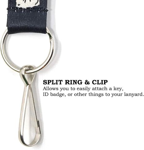 Vinylcation Hip Llama Lanyard Keychain and ID Holder with Detachable Buckle for Keys or Badge | Durable Black Polyester Novelty Necklace (Llama) in Saudi Arabia