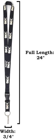 Vinylcation Hip Llama Lanyard Keychain and ID Holder with Detachable Buckle for Keys or Badge | Durable Black Polyester Novelty Necklace (Llama) in Saudi Arabia