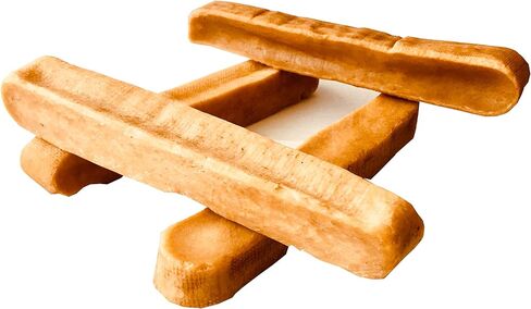 Snow Hill Natural Himalayan Yak Cheese Dog Chews XXL Monster 2 Pcs Long Lasting Natural Organic Protein-Rich Yaky Cheese Golden Bone Dog Treats Improved Oral Health - Yak Chews of Himalayas in Kuwait