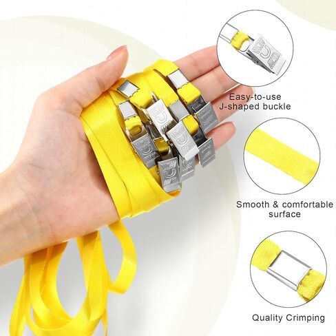 Harloon 300 Pcs Lanyard with Id Badge Holder Lanyards for Id Badges Name Tag Lanyards with Alligator Clips Flat Cruise Lanyards with Horizontal Badge Holder for Business Office(Yellow) in Kuwait
