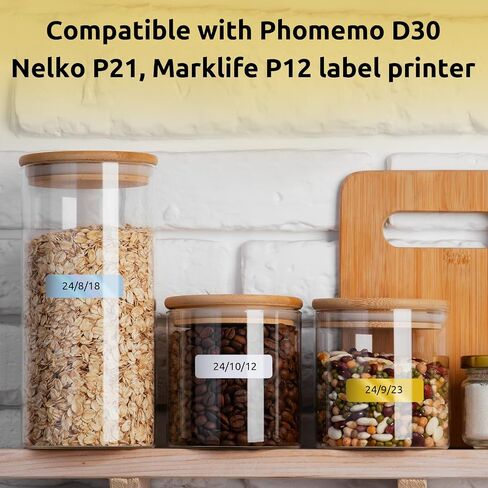 D30 Label Maker Tape, 12mm × 40 mm Label Tape, Label Printer Paper Thermal Sticker Label Tape for Home, School, and Office, 160 Tapes/Roll, 3-Roll, Laser in Saudi Arabia
