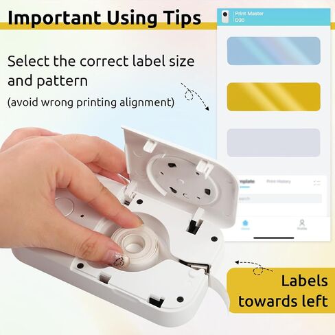 D30 Label Maker Tape, 12mm × 40 mm Label Tape, Label Printer Paper Thermal Sticker Label Tape for Home, School, and Office, 160 Tapes/Roll, 3-Roll, Laser in Saudi Arabia