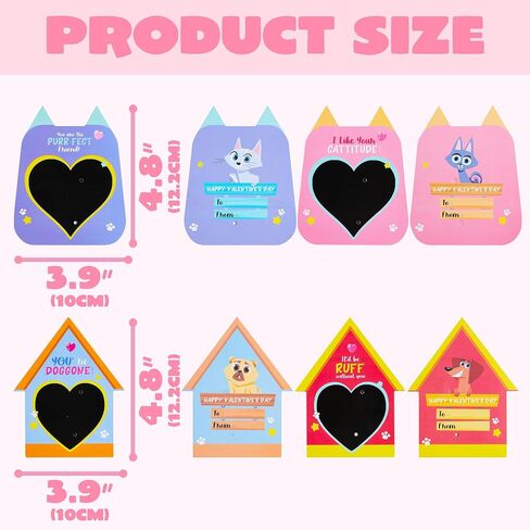 JOYIN 16 Pack Dog and Cat Figure Toys with Greeting Card for Kids Party Favor, School Classroom Gift Exchange Prizes for Boys Girls in Saudi Arabia