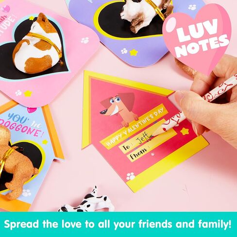 JOYIN 16 Pack Dog and Cat Figure Toys with Greeting Card for Kids Party Favor, School Classroom Gift Exchange Prizes for Boys Girls in Saudi Arabia