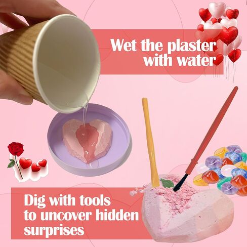 28 حزمة عيد الحب ديلز ، ومجموعات الوحل Glitter DIY على شكل قلب مع بطاقات المعايدة للفصول الدراسية المدرسية ، وتبادل حفلة عيد الحب. in Saudi Arabia