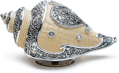 JARLL Luxury Golden Conch Music Box, Exquisite Rotating Sculpture for Home Décor, Weddings, Anniversaries, Meditation Spaces, Meaningful Gifts, Plays 'Memory' Tune in Saudi Arabia
