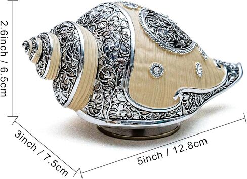 JARLL Luxury Golden Conch Music Box, Exquisite Rotating Sculpture for Home Décor, Weddings, Anniversaries, Meditation Spaces, Meaningful Gifts, Plays 'Memory' Tune in Saudi Arabia