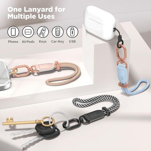 SURPHY Phone Wrist Strap, Keychain Wristlet, Phone Strap Charm with Tether Tab, Cellphone Lanyard Wrist, Key Chain for Women in Kuwait
