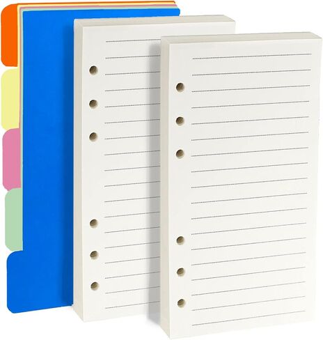 A6 Monthly Planner Insert Refill Paper, Undated 6 Holes Punched Office College Filler Paper, 100gsm 135sheets/270 pages Loose-leaf Binder Paper for 6 Ring Binder Journal Notebook(3.74" x 6.77") in Saudi Arabia