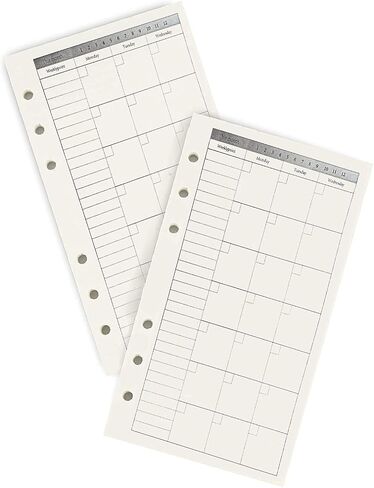 A6 Monthly Planner Insert Refill Paper, Undated 6 Holes Punched Office College Filler Paper, 100gsm 135sheets/270 pages Loose-leaf Binder Paper for 6 Ring Binder Journal Notebook(3.74" x 6.77") in Saudi Arabia