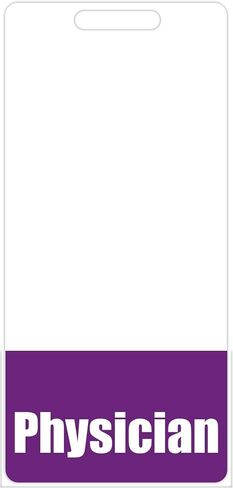 Physician Badge Buddy (Purple) - Vertical Heavy Duty Badge Tags for Doctors - Double Sided Badge Identification Card in Kuwait