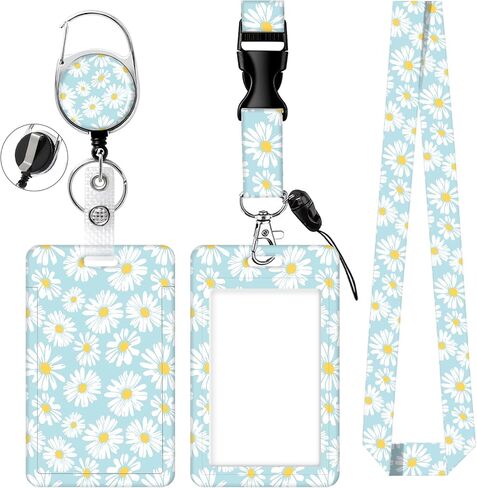 Lanyards for Id Badges, Cute Holder with Heavy Duty Retractable Reel Clip, Funny Work Card Name Tag Keychain Lanyard Vertical ID Card Holder for Women Nurse Doctor Teacher Student(Cute Hedgehog) in Saudi Arabia