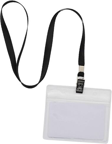 Beebel Black Lanyards, 50pcs 32 Inch Lanyard for ID Name Tag Badge Holders in Kuwait