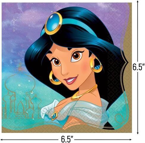 مناديل غداء ديزني الأميرة ، 6.5 "(16 حزمة) - مناديل ديلوكس للحفلات ، مثالية للحفلات والاحتفالات ذات الطابع ، أرييل in Saudi Arabia
