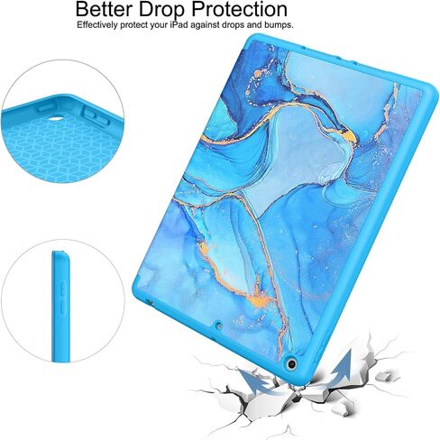 Soke New iPad 10.2 Case with Pencil Holder for iPad 9th Generation 2021 /8th Gen 2020/7th Gen 2019- Premium Shockproof Case with Soft TPU Back Cover & Auto Sleep/Wake for iPad 10.2 Inch,BookBlack in Kuwait