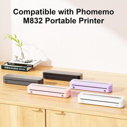 4 Rolls 8.5'' x 11'' Phomemo Portable Printer Thermal Paper,US Letter Size, Thermal Roll Paper Compatible with M832 M833 M834 M835 in Kuwait