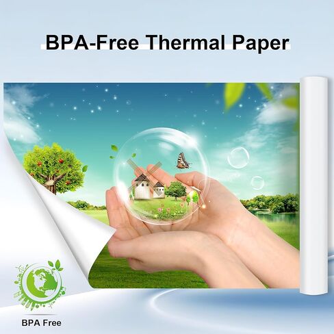 4 Rolls 8.5'' x 11'' Phomemo Portable Printer Thermal Paper,US Letter Size, Thermal Roll Paper Compatible with M832 M833 M834 M835 in Kuwait