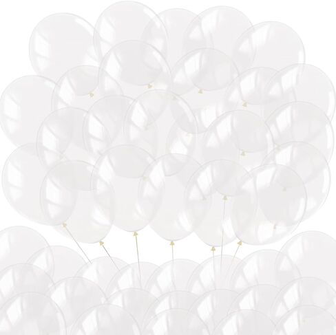 Neo LOONS® 100 pcs 5" Pastel Clear Premium Latex Balloons - Great for Kids, Adult Birthdays, Weddings, Receptions, Baby Showers, Water Fights, or Any Celebration in Kuwait