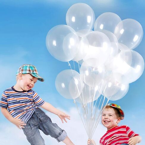 Neo LOONS® 100 pcs 5" Pastel Clear Premium Latex Balloons - Great for Kids, Adult Birthdays, Weddings, Receptions, Baby Showers, Water Fights, or Any Celebration in Kuwait