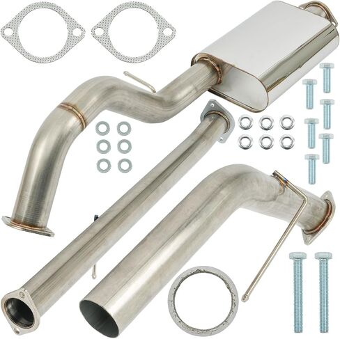 PHILTOP Cat-Back System, Stainless Steel Cat Back Exhaust System Fit for 1992-1996 Civic Coupe/Sedan DX/HX/LX 1999-2000 Civic Coupe HX in Saudi Arabia