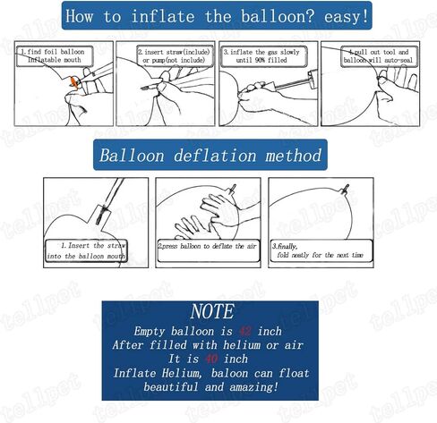 Tellpet Black Number 9 Balloon, 40 Inch in Kuwait