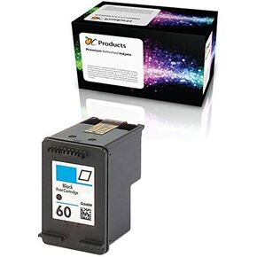 Refilled Ink Cartridge Replacement for HP 60 Black for Envy 120 114 Deskjet F4480 F4210 D1660 F4400 Printers (1 Black)