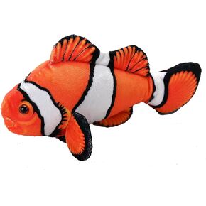 Wild Republic Coral Reef, Clownfish, Stuffed Animal, 6 inches, Gift for Kids, Plush Toy, Fill is Spun Recycled Water Bottles