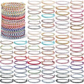 Woven Wrap Friendship Bracelets Beach String Bracelets Handmade Braided Bracelet Adjustable Thread Bracelets for Women Party Favors Birthday Gifts