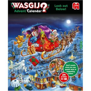 Wasgij عيد الميلاد التقويم ، انظروا أدناه! - 24 يومًا من الألغاز ، لا تتجمع ما تراه - اللغز البالغ من 54 قطعة للألغاز واللغز الهزلي -100 ٪ من اللغز من الورق المقوى المعاد تدويره للبالغين